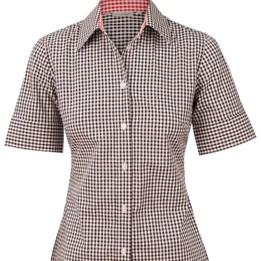 Picture of Winning Spirit, Ladies Gingham Check S/S Shirt